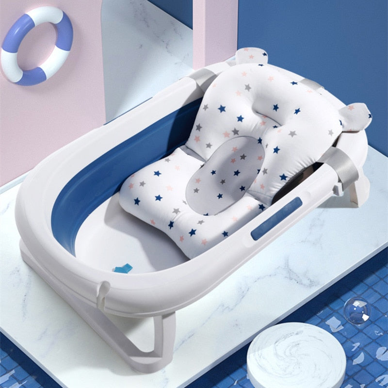 Soft & supportive baby bath pillow, providing comfort and safety during bath time.  Gentle head & neck support for newborns and infants.