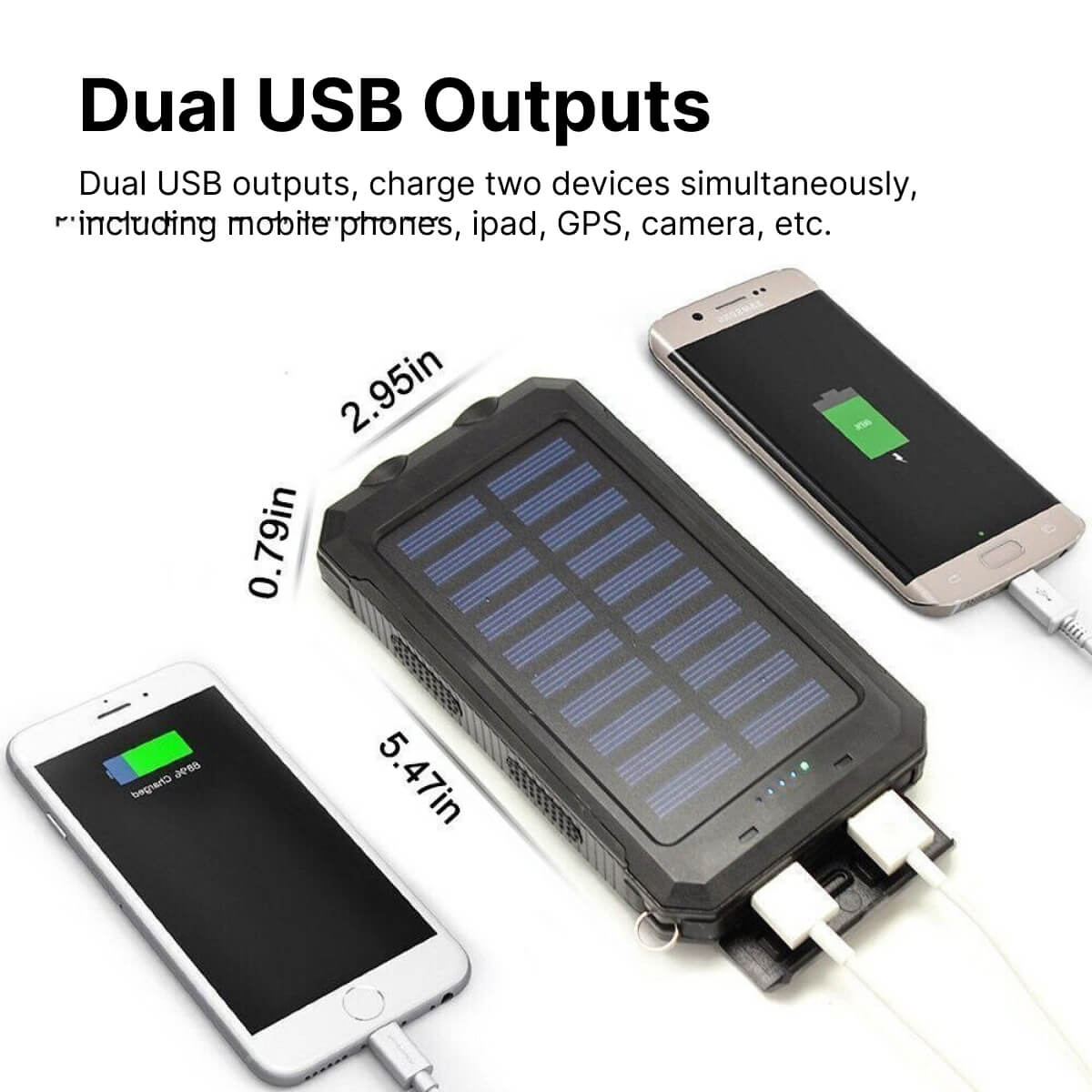 500000mAh Solar Charger Waterproof Power Bank External-Donrams- 