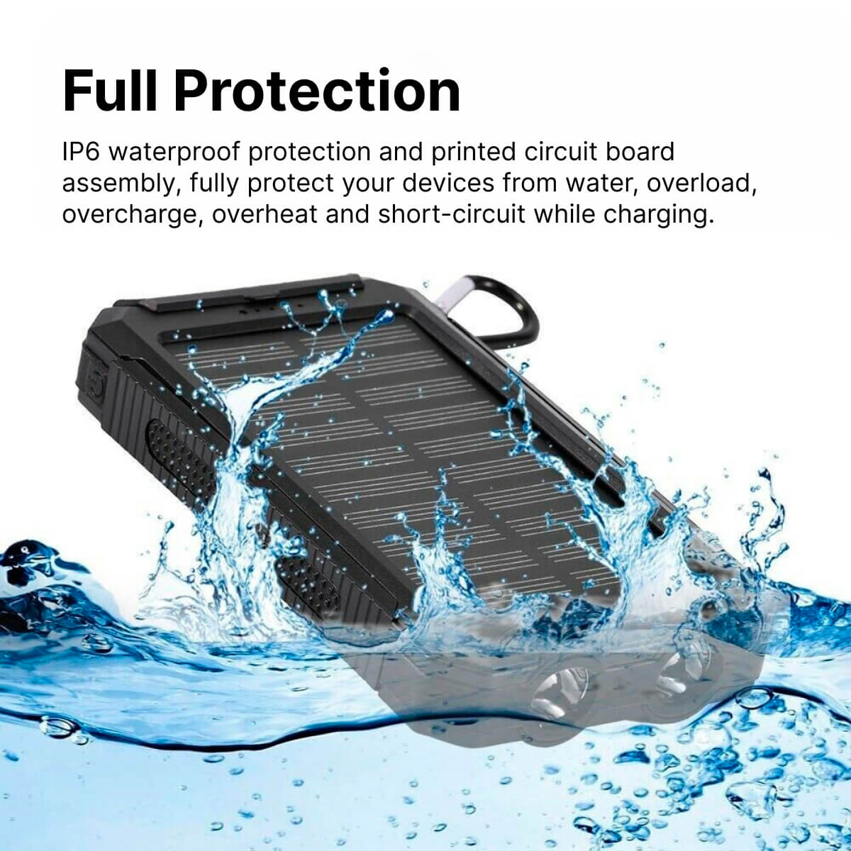 500000mAh Solar Charger Waterproof Power Bank External-Donrams- 