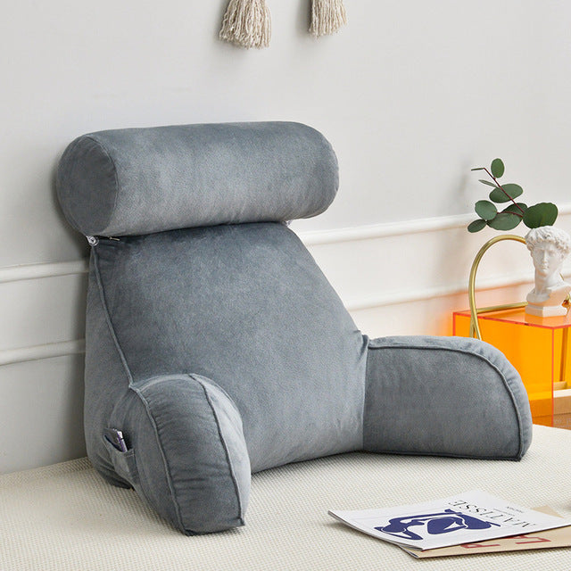 Backrest Pillow With Arms & Headrest-Donrams- 