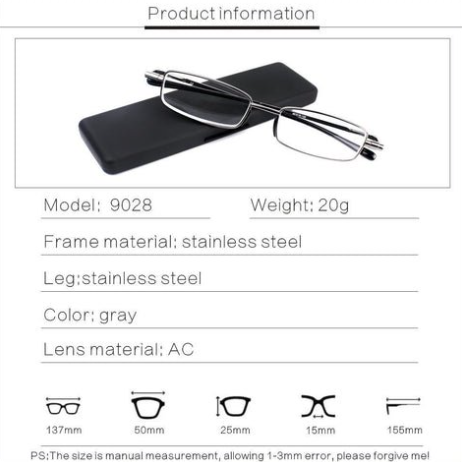 Compact Mens & Ladies Folding Reading Glasses-564575