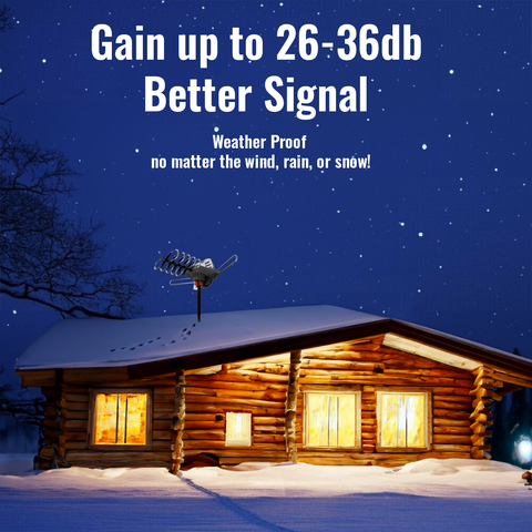 Donrams - 990 Mile Outdoor HD TV Antenna UHF VHF 4k