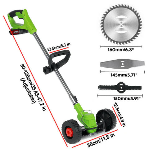 Donrams - Electric Cordless Lawn Grass Weed Wacker Edge Trimmer