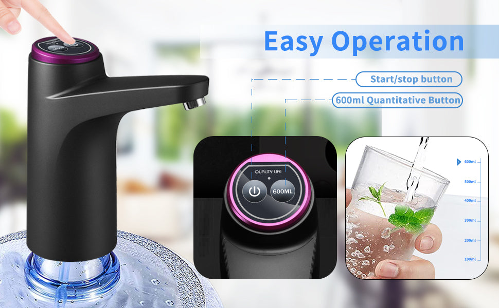 Donrams - Electric Water Bottle Pump Dispenser