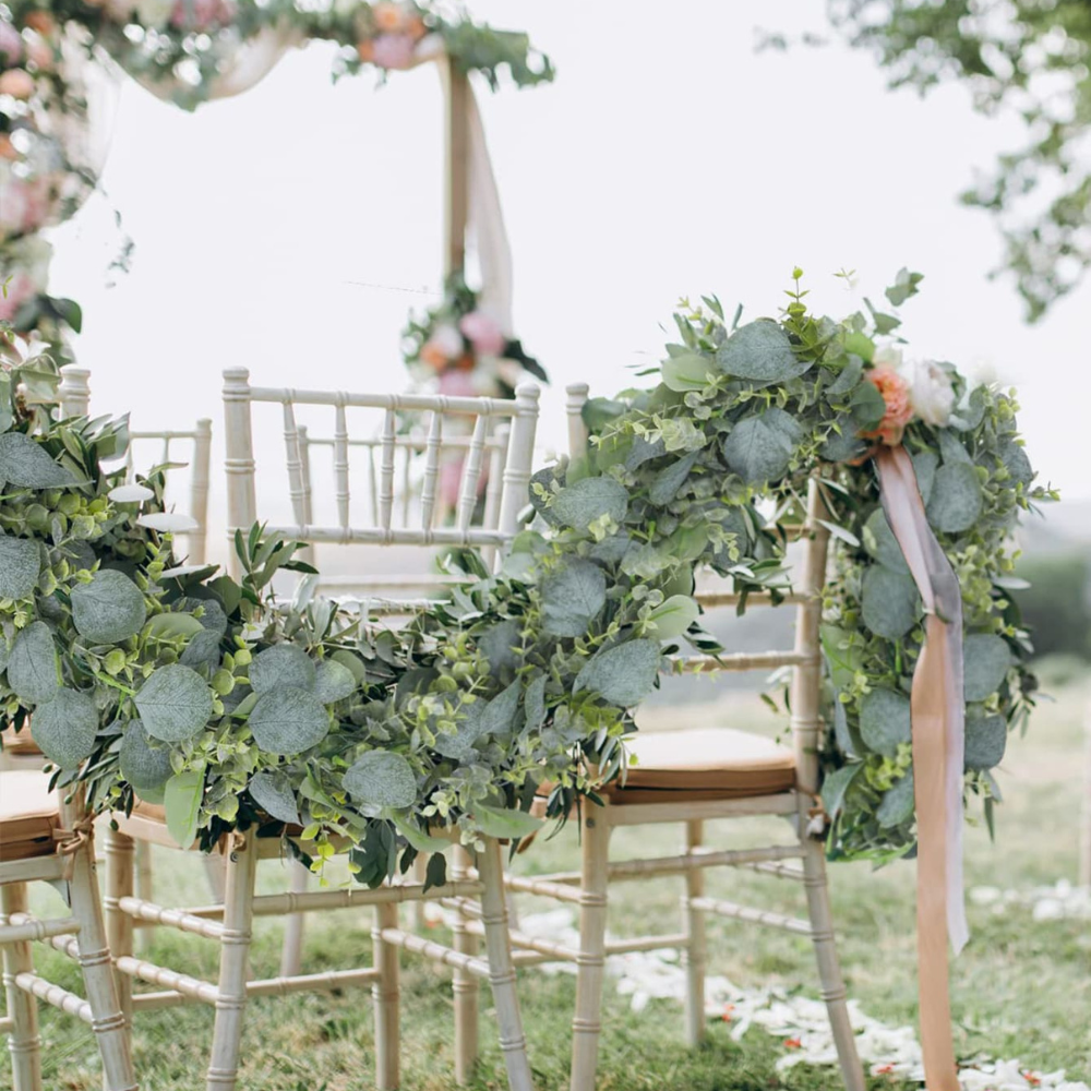 Donrams - Elegant Decorative Faux Eucalyptus Garland