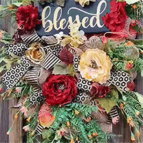 Donrams - Fall Cheetah Wreath-Year Round Wreath
