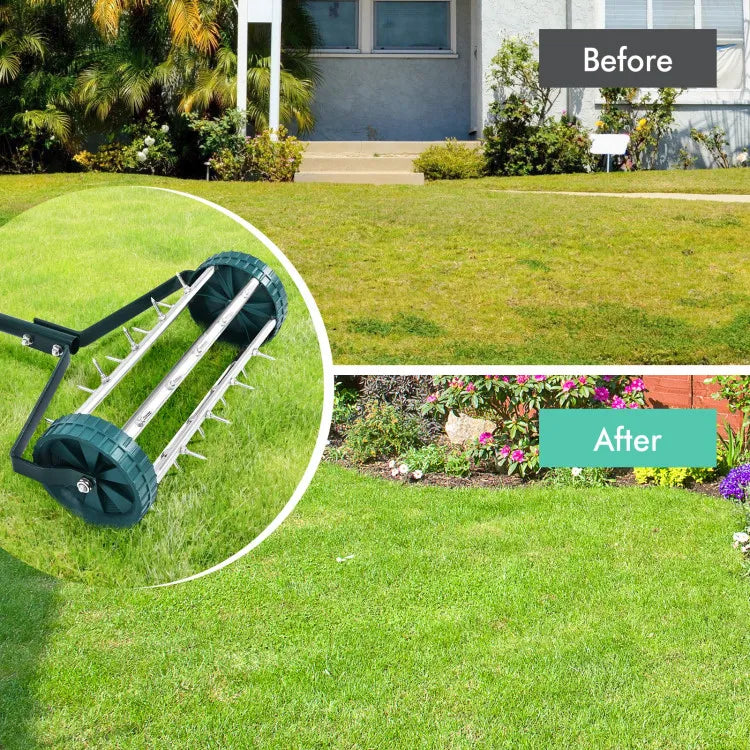 Donrams - Heavy Duty Manual Lawn Spike Soil Aerator