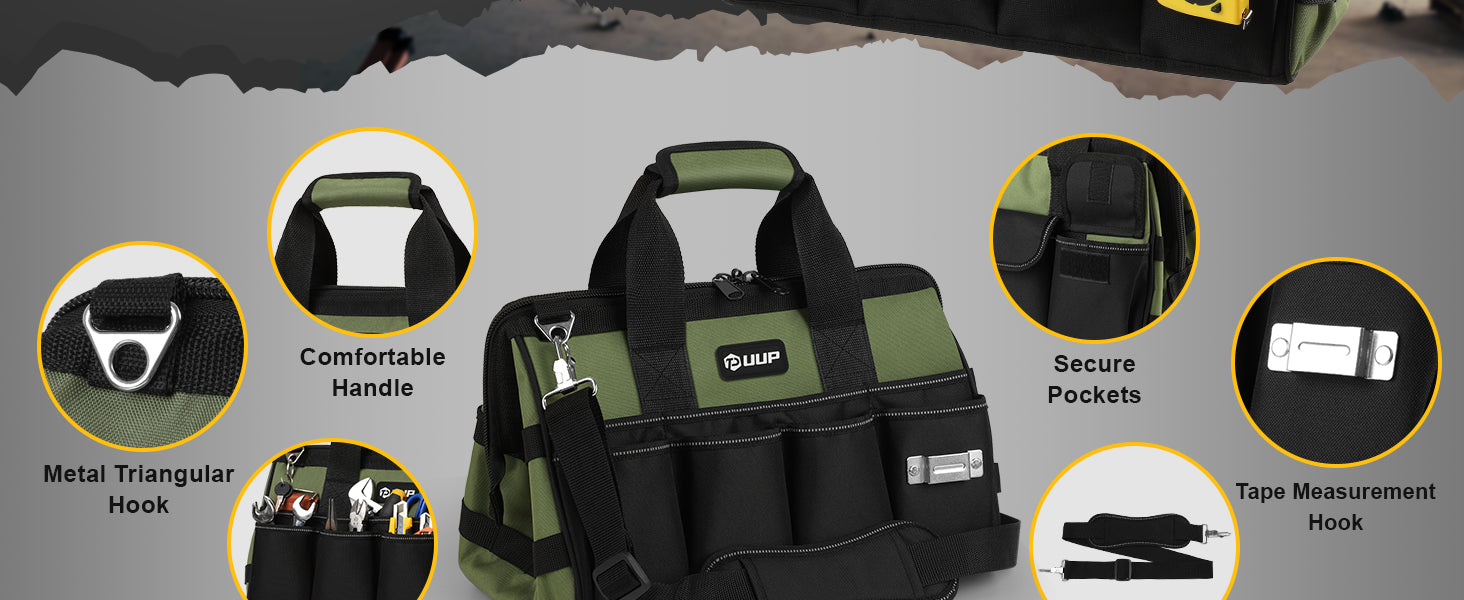 Donrams - Heavy Duty Open Tools Tote Bag