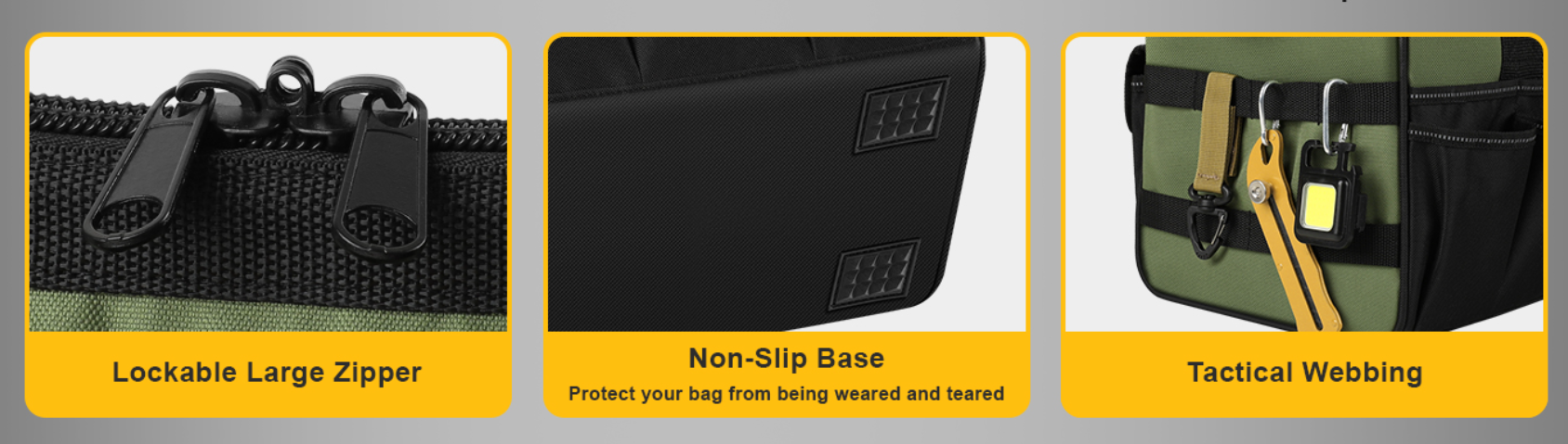Donrams - Heavy Duty Open Tools Tote Bag