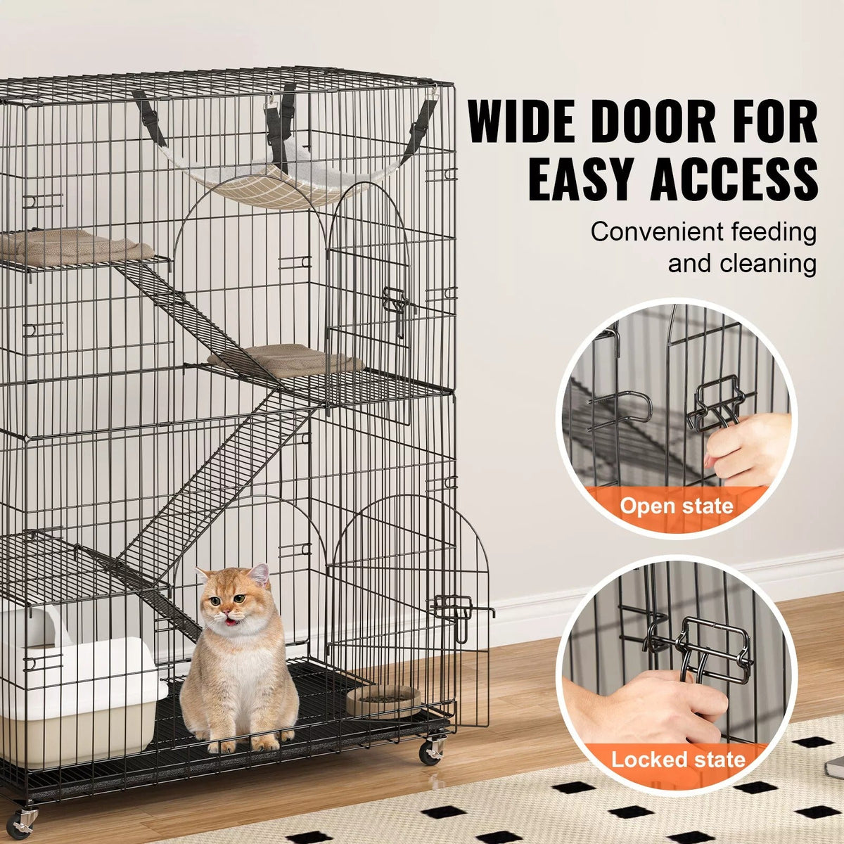Donrams - Indoor Cat Cage Enclosure