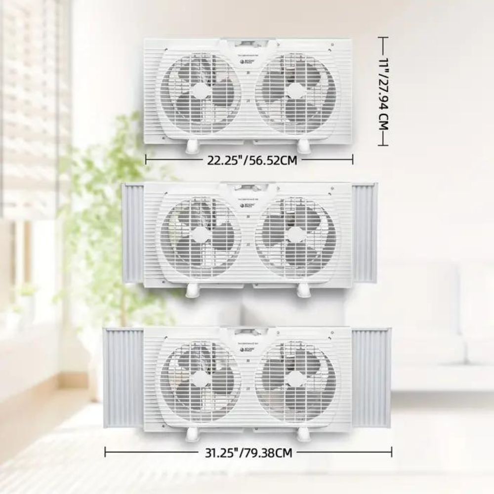 Donrams - InstaBreeze Powerful Twin Window Cooling Fan System