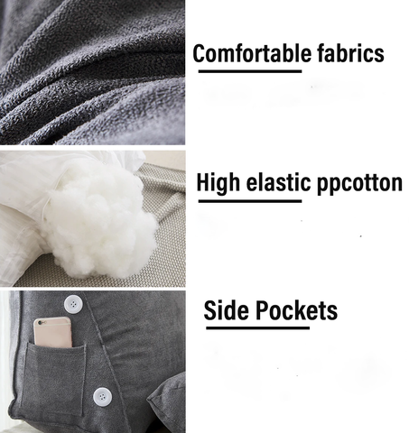 Donrams - Luxury Back Wedge Bed Pillow For Back Pain
