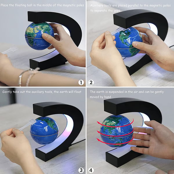 Donrams - Magnetic Floating Globe With LED Light