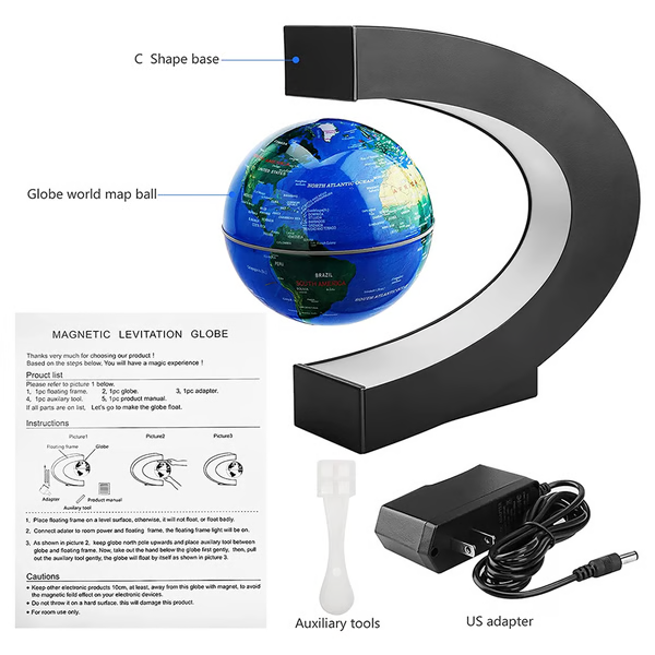 Donrams - Magnetic Floating Globe With LED Light