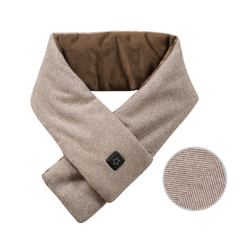 Electric Heating Scarf Neck Warmer Scarf-CQA9417508127016-Brown-564575 CQA9417508127016