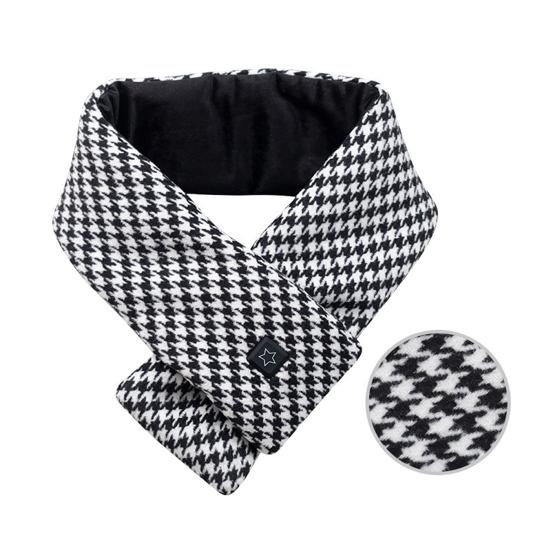 Electric Heating Scarf Neck Warmer Scarf-CQA9417508127016-Gingham-564575 CQA9417508127016