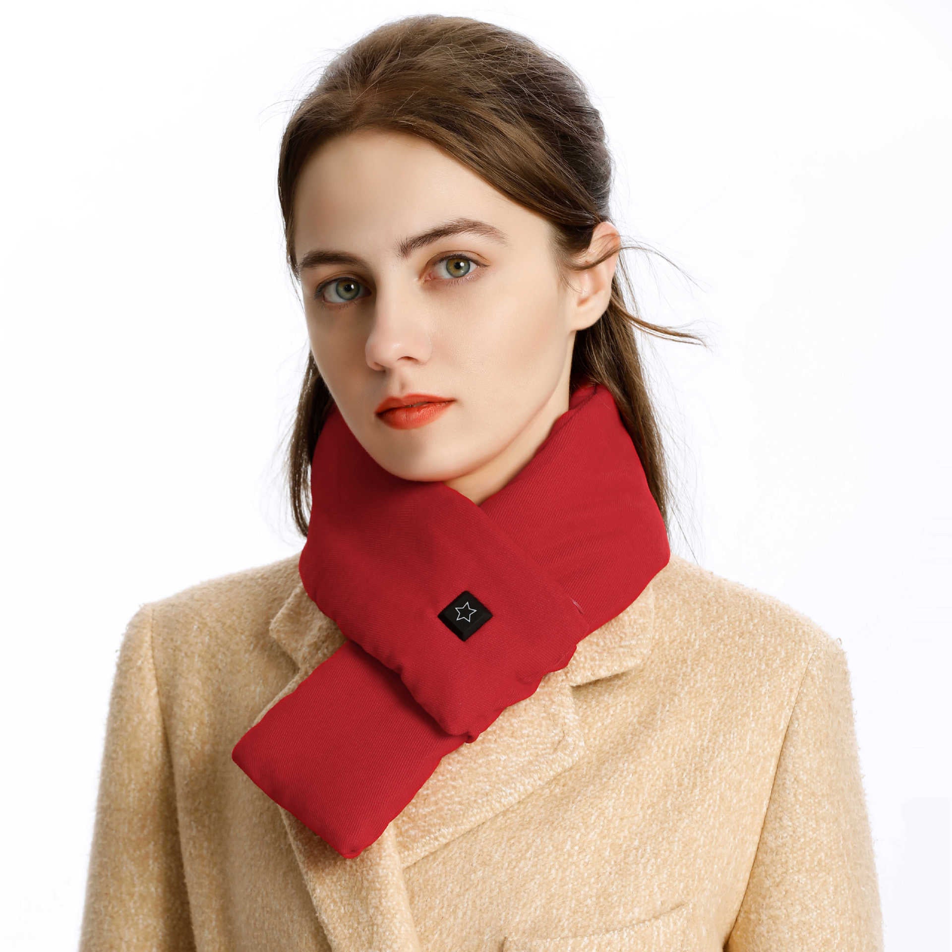 Electric Heating Scarf Neck Warmer Scarf-CQA9417508127016-Red-564575 CQA9417508127016