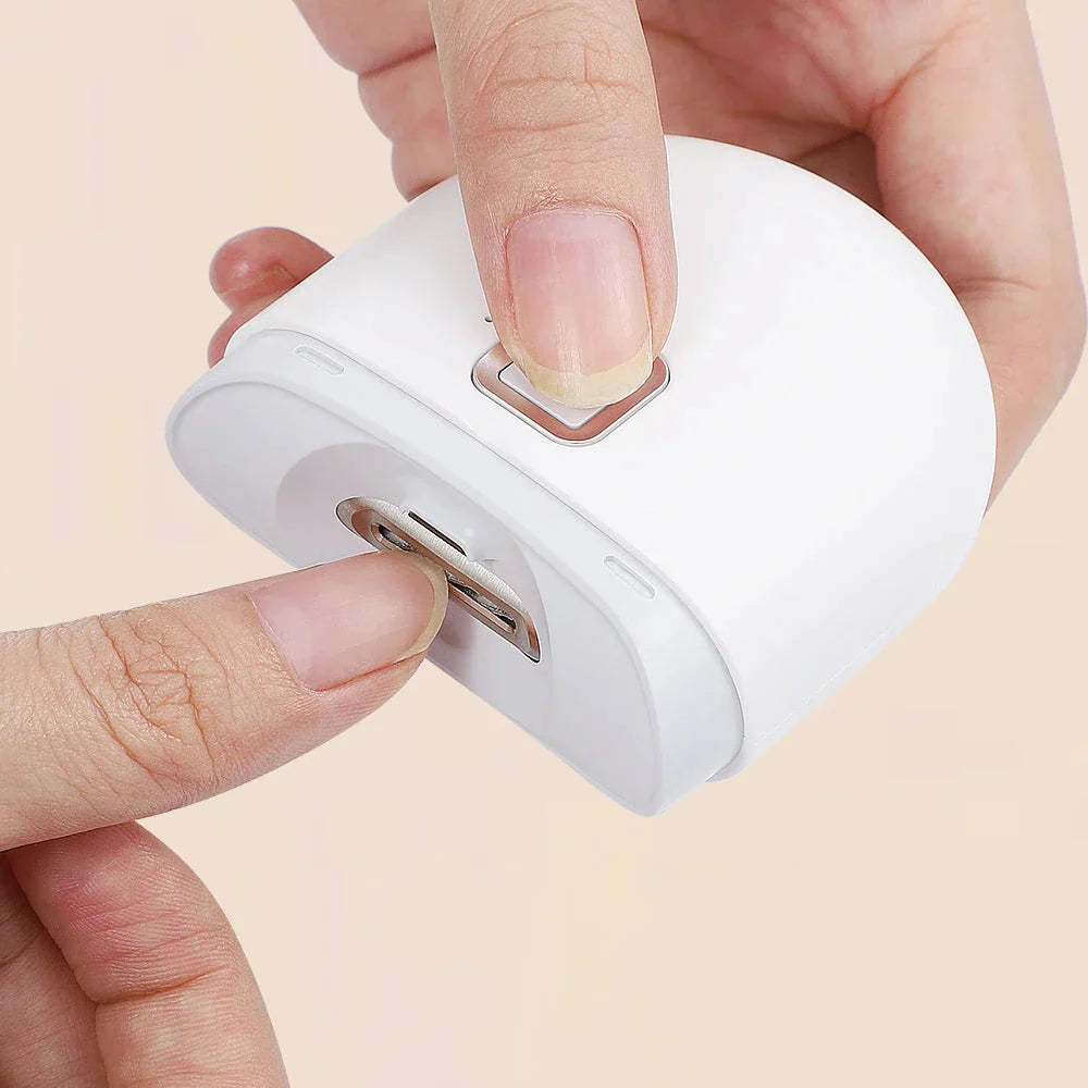 Electric Nail Clipper, Automatic Nail Polishing Trimming Manicure-CQA9417461367080-White-564575 CQA9417461367080
