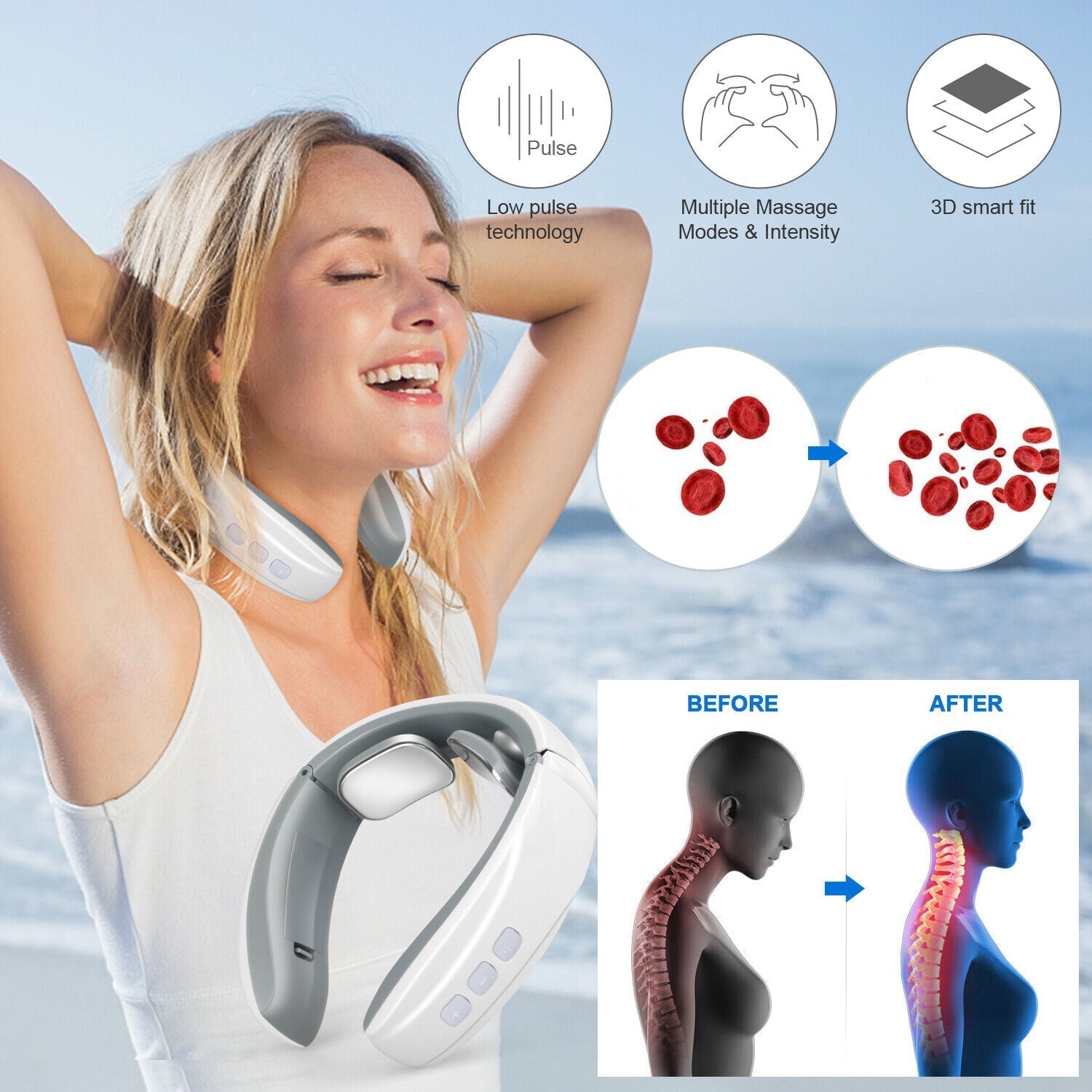 Electric Shock Pulse Neck and Shoulder Kneading Massager-CQA9417499967784-564575 CQA9417499967784