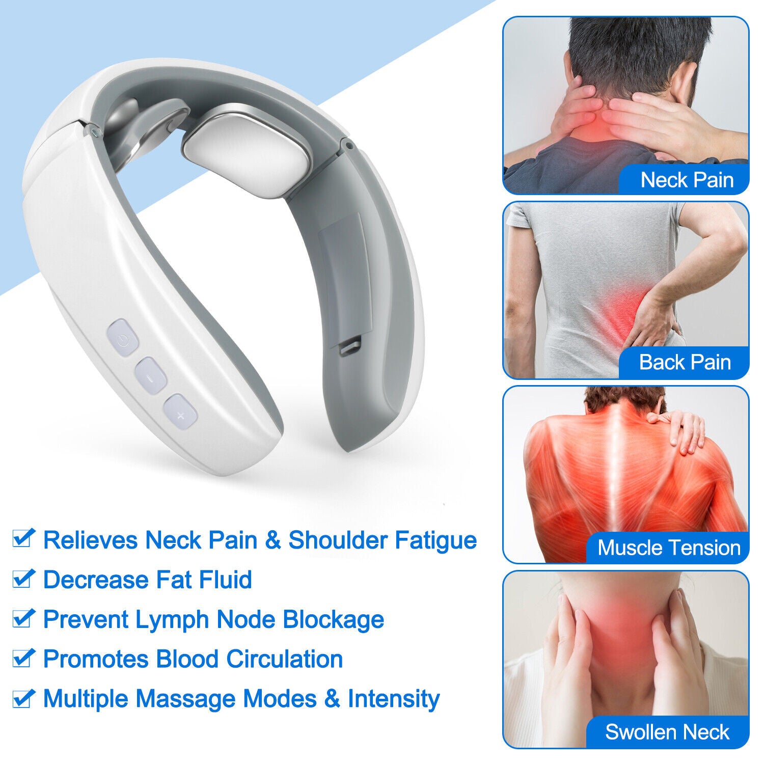 Electric Shock Pulse Neck and Shoulder Kneading Massager-CQA9417499967784-564575 CQA9417499967784