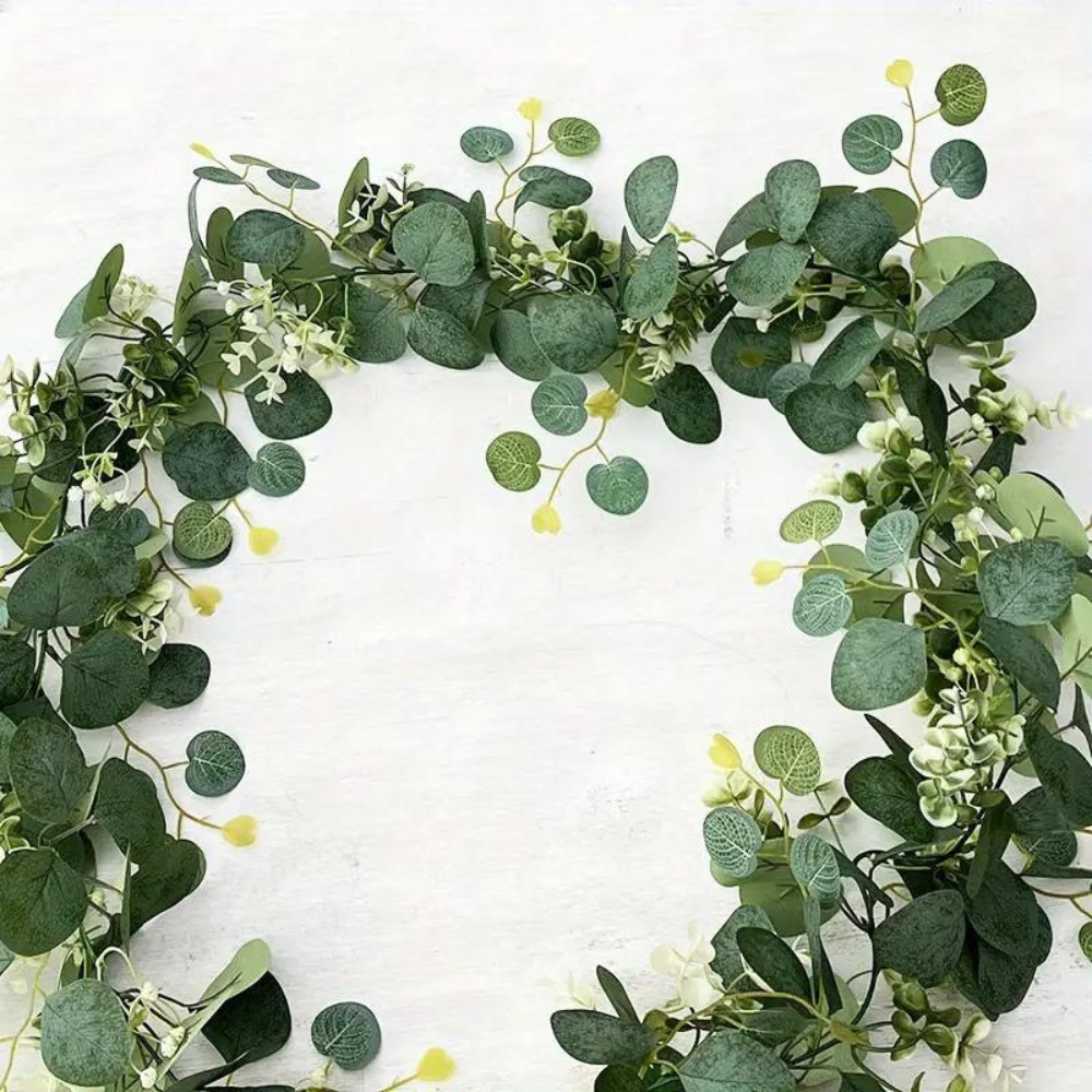 Elegant Decorative Faux Eucalyptus Garland-CQA9417467953448-564575 CQA9417467953448