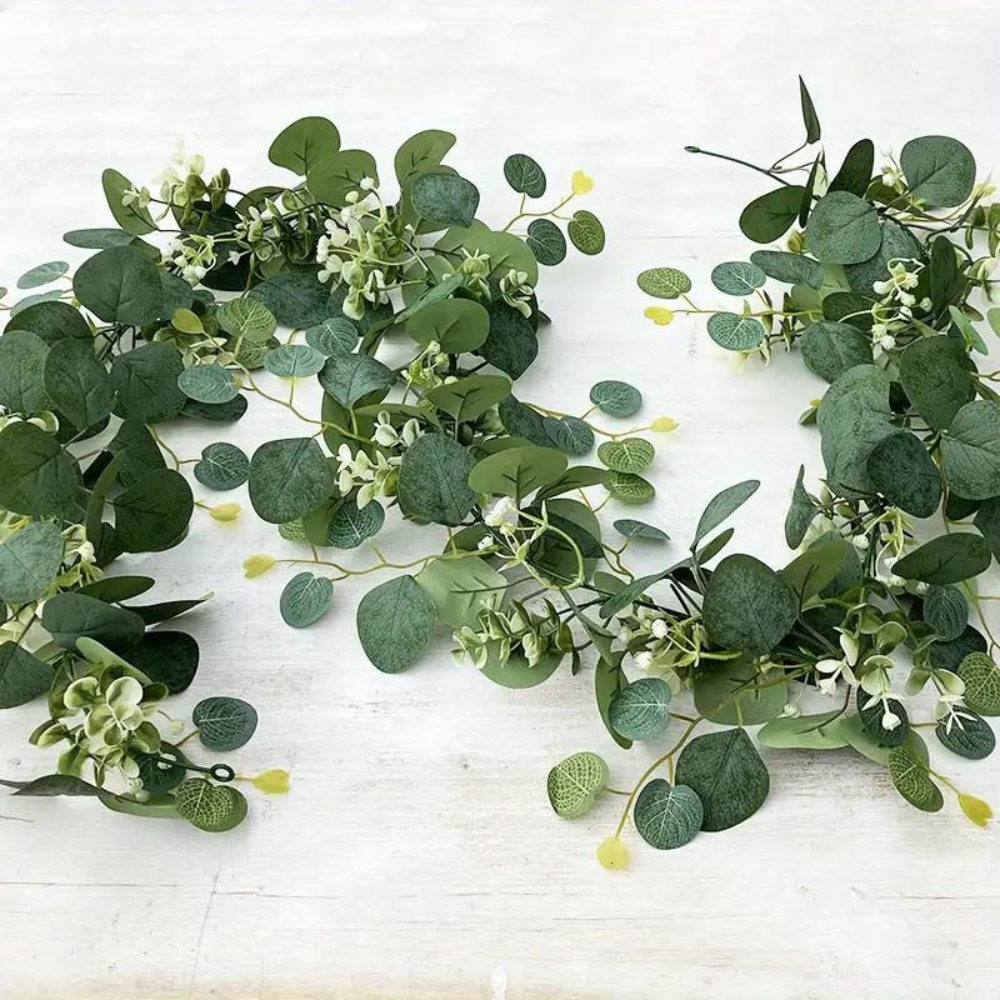Elegant Decorative Faux Eucalyptus Garland-CQA9417467953448-564575 CQA9417467953448