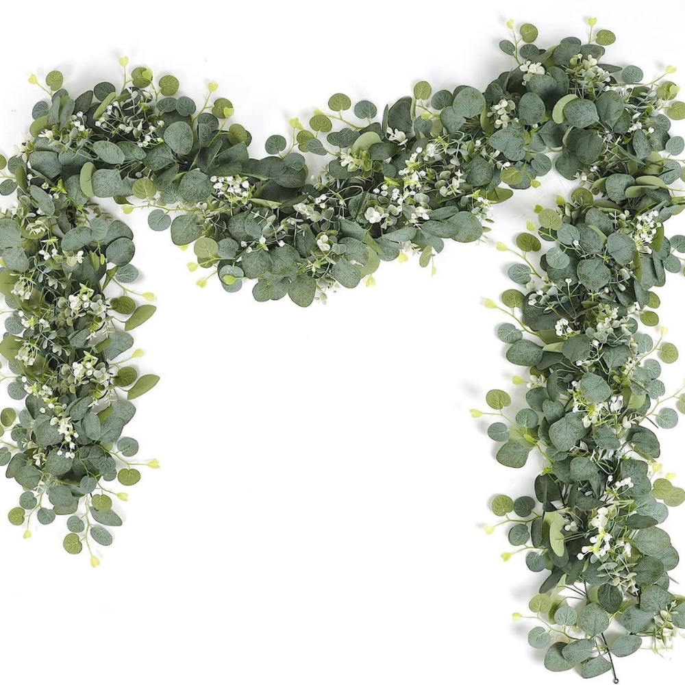 Elegant Decorative Faux Eucalyptus Garland-CQA9417467953448-564575 CQA9417467953448