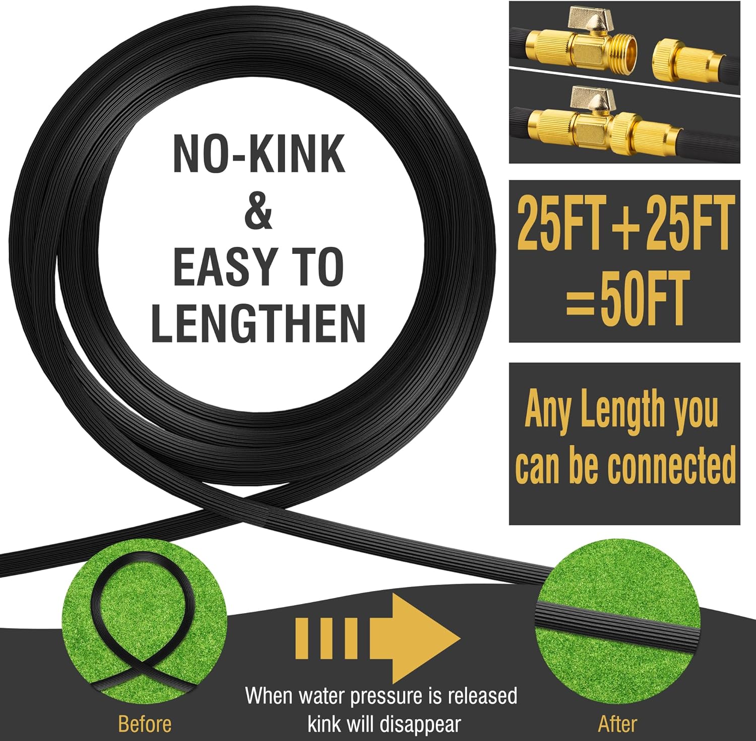 Expandable Garden Hose With 10 Functions Spray Nozzle-CQA9417478734120-564575 CQA9417478734120