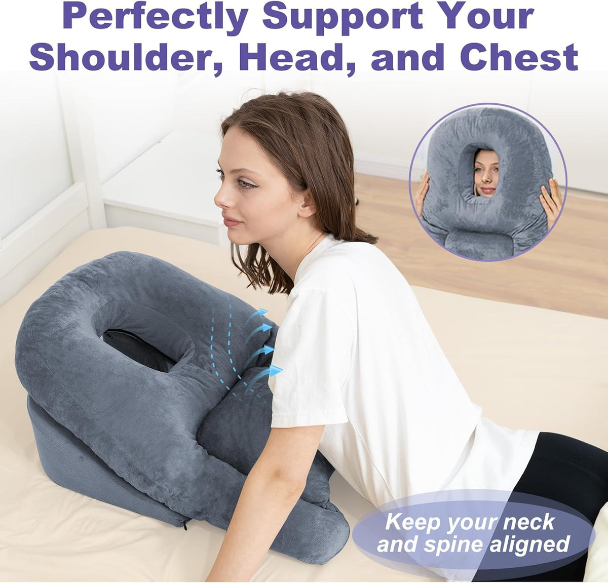 Face Down Pillow After Bbl Or Eye Surgery Stomach Sleeping Pillow-CQA9417466085672-564575 CQA9417466085672