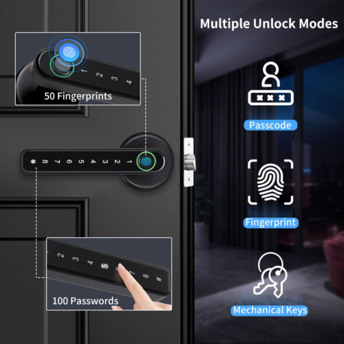 Fingerprint Smart Door Lock - Mobile App Remote Control Door Lock with Fingerprint-564575 