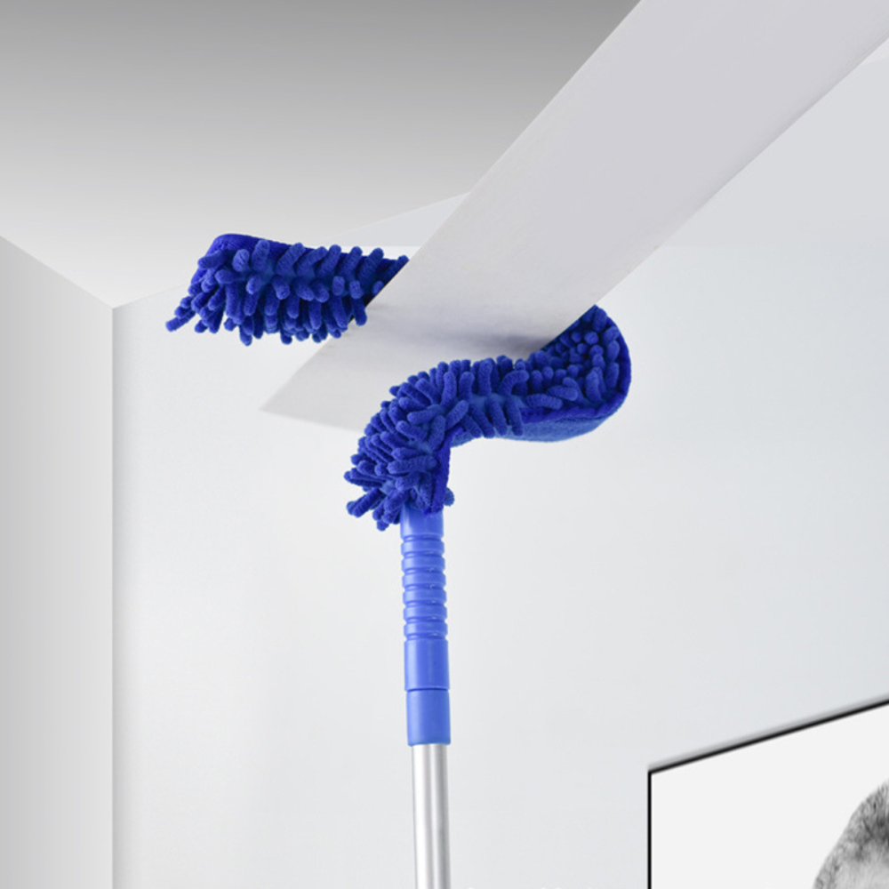 Flexible Extendable High Reach Microfiber Ceiling Fan Duster-CQA9417475817768-Blue 1.4M-564575 CQA9417475817768