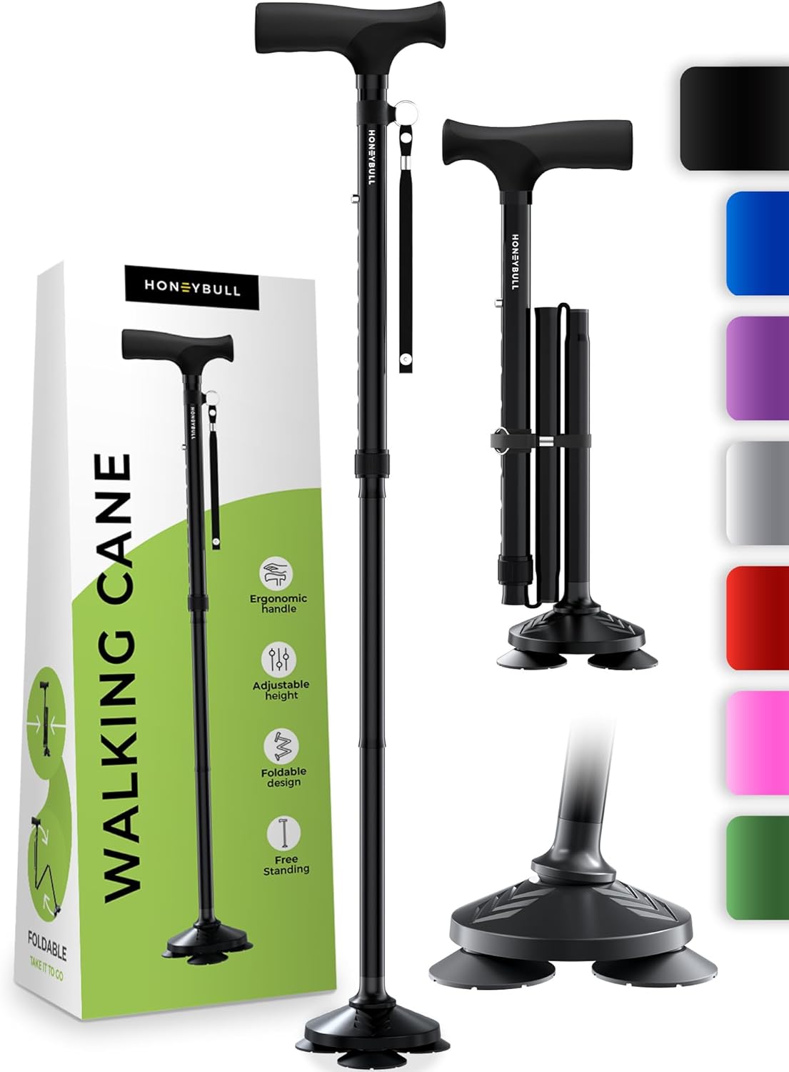 Foldable Adjustable And Collapsible Walking Cane For Men & Women-CQA9417464381736-564575 CQA9417464381736