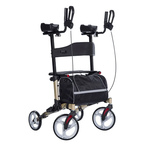 Heavy Duty Elderly Stand Upright Rollator Walker With Seat-Donrams- HDE6349Q34534