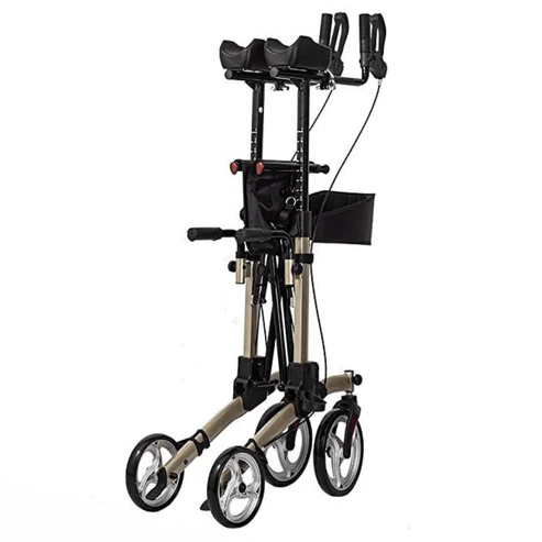 Heavy Duty Elderly Stand Upright Rollator Walker With Seat-Donrams- HDE6349Q34534