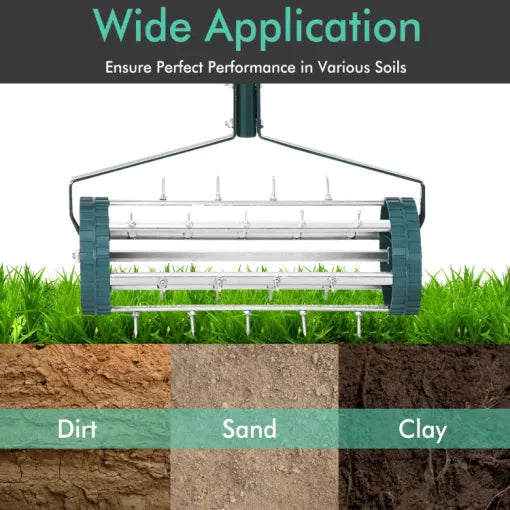 Heavy Duty Manual Lawn Spike Soil Aerator-CQA9417478111528-564575 CQA9417478111528