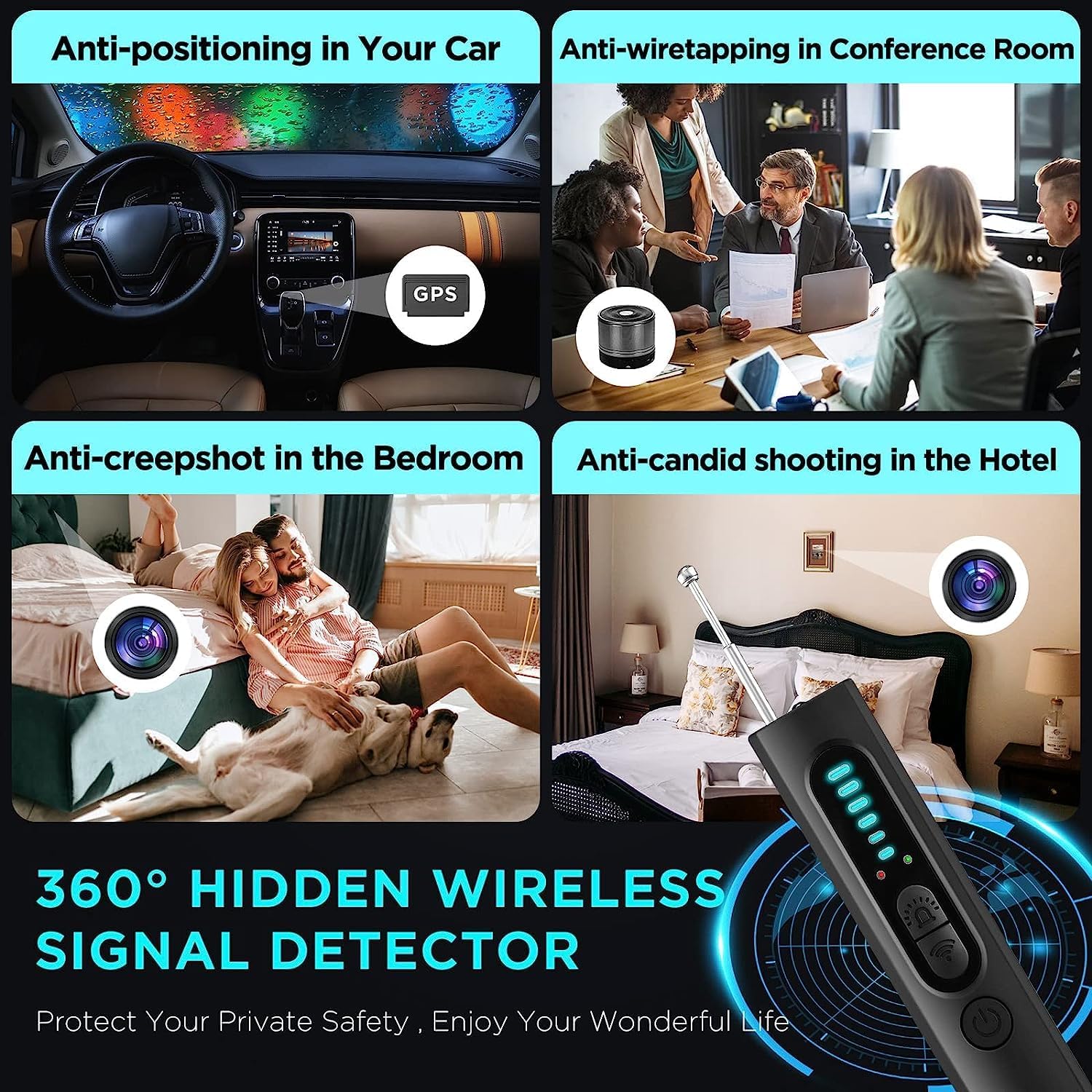 Hidden Camera Detector (Military Grade, with built-in RF and GPS Tracking Detection)-CQA9417488793896-564575 CQA9417488793896