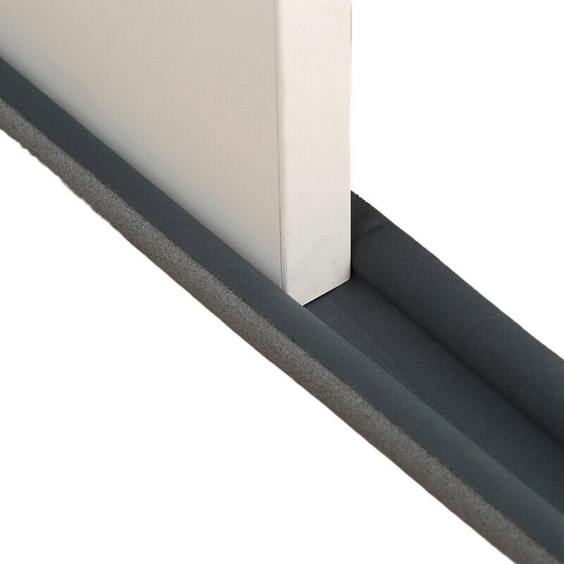 Home Garage Weather Stripping Bottom Under Door Insulation Seal Strip-CQA9417503539496-Black-564575 CQA9417503539496