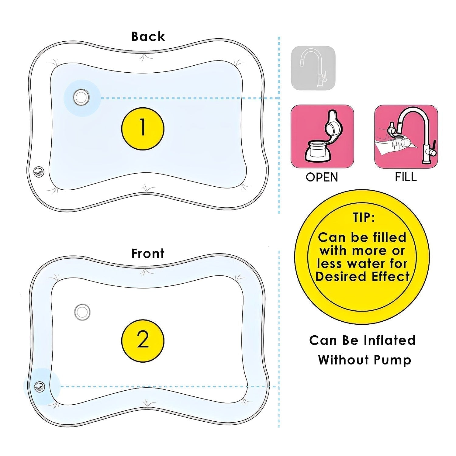 Inflatable Baby Water Mat-Donrams- 676567654586