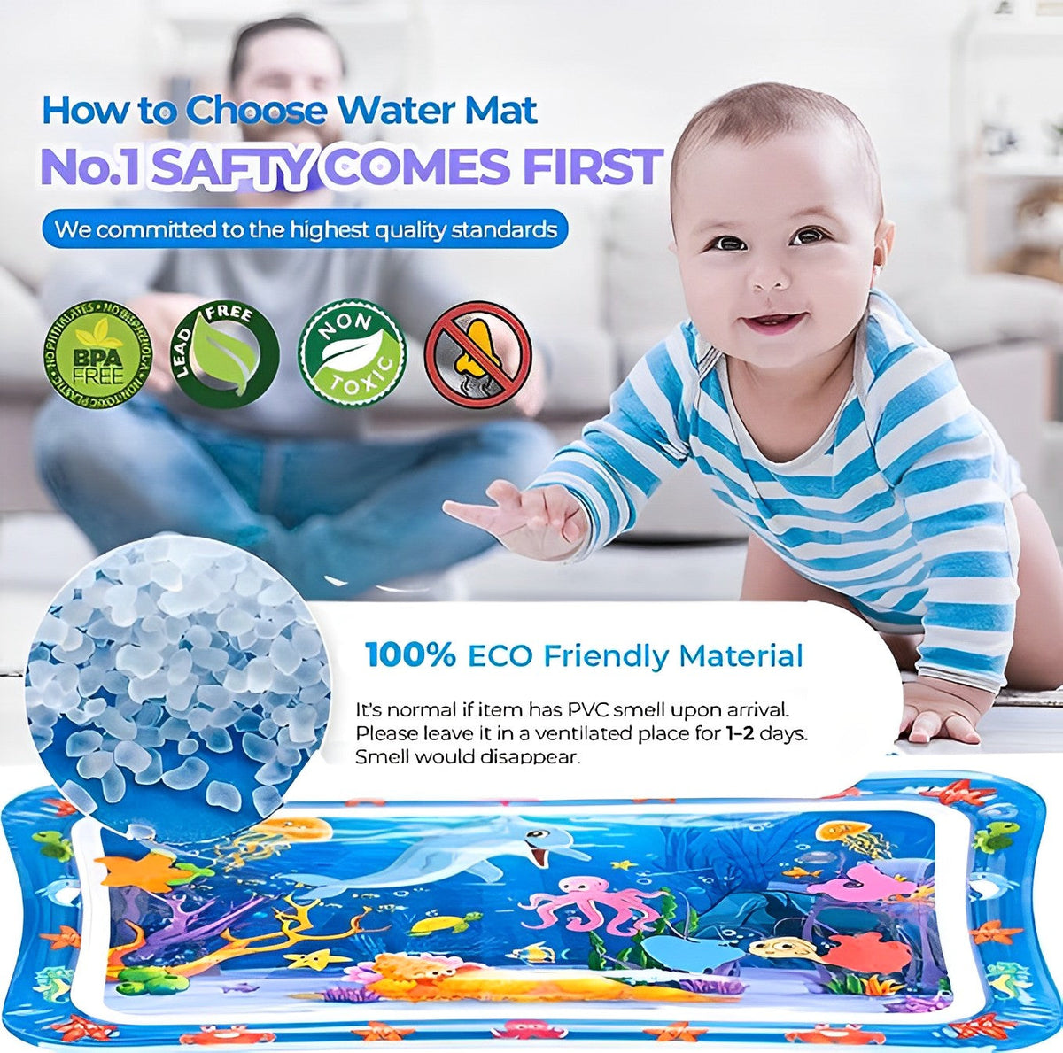 Inflatable Baby Water Mat-Donrams- 676567654586