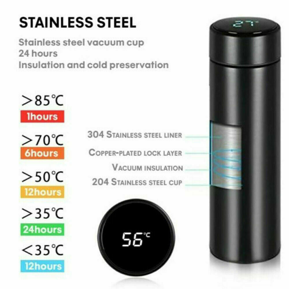 LED Temperature Display Thermos Bottle-564575 