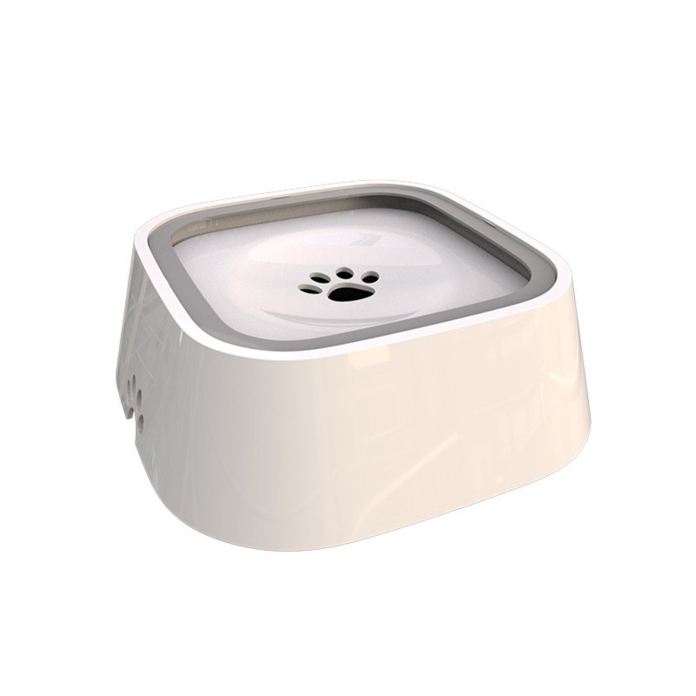 Large Capacity Anti-Overflow Dog Drinking Water Bowl-CQA9417475850536-White-564575 CQA9417475850536