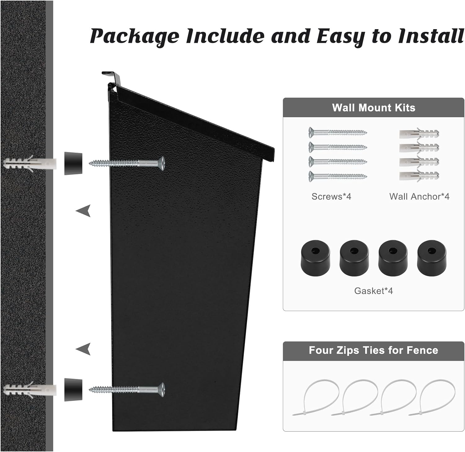 Large Capacity Wall-Mount Mailbox-CQA9417475424552-564575 CQA9417475424552