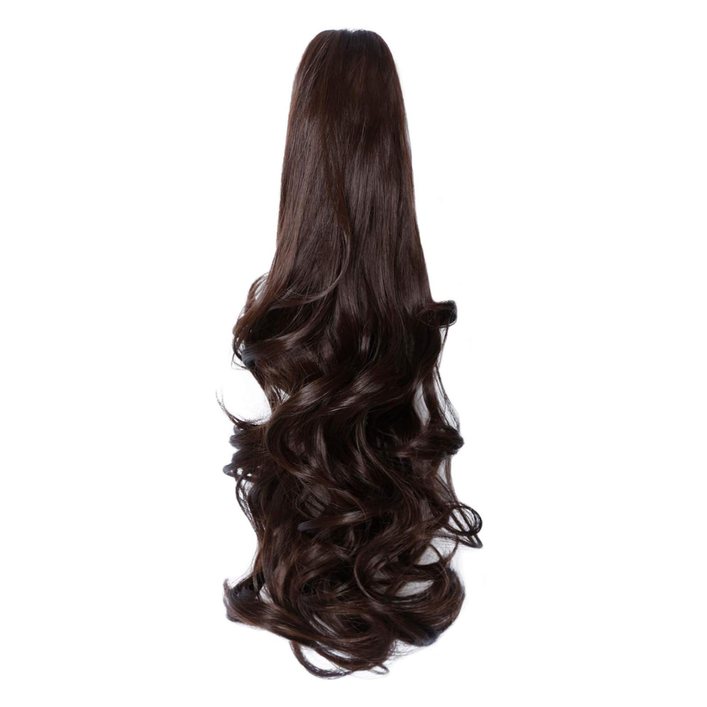 Long Ponytail Clip On Hair Clamp Extension-CQA9417483747624-SH88-4 - Dark Brown-564575 CQA9417483747624