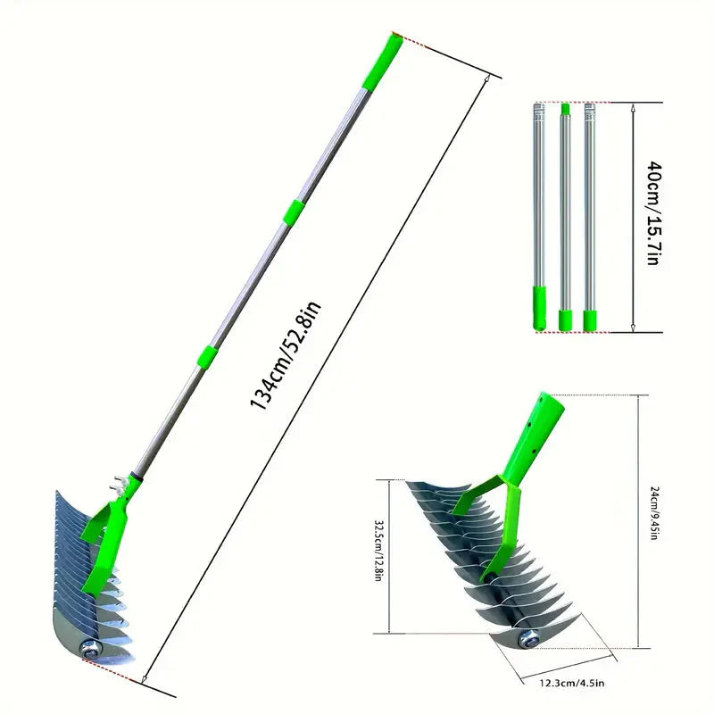 Long Reach Thatch Rake for Dethatching Dead Grass-CQA9417468051752-564575 CQA9417468051752