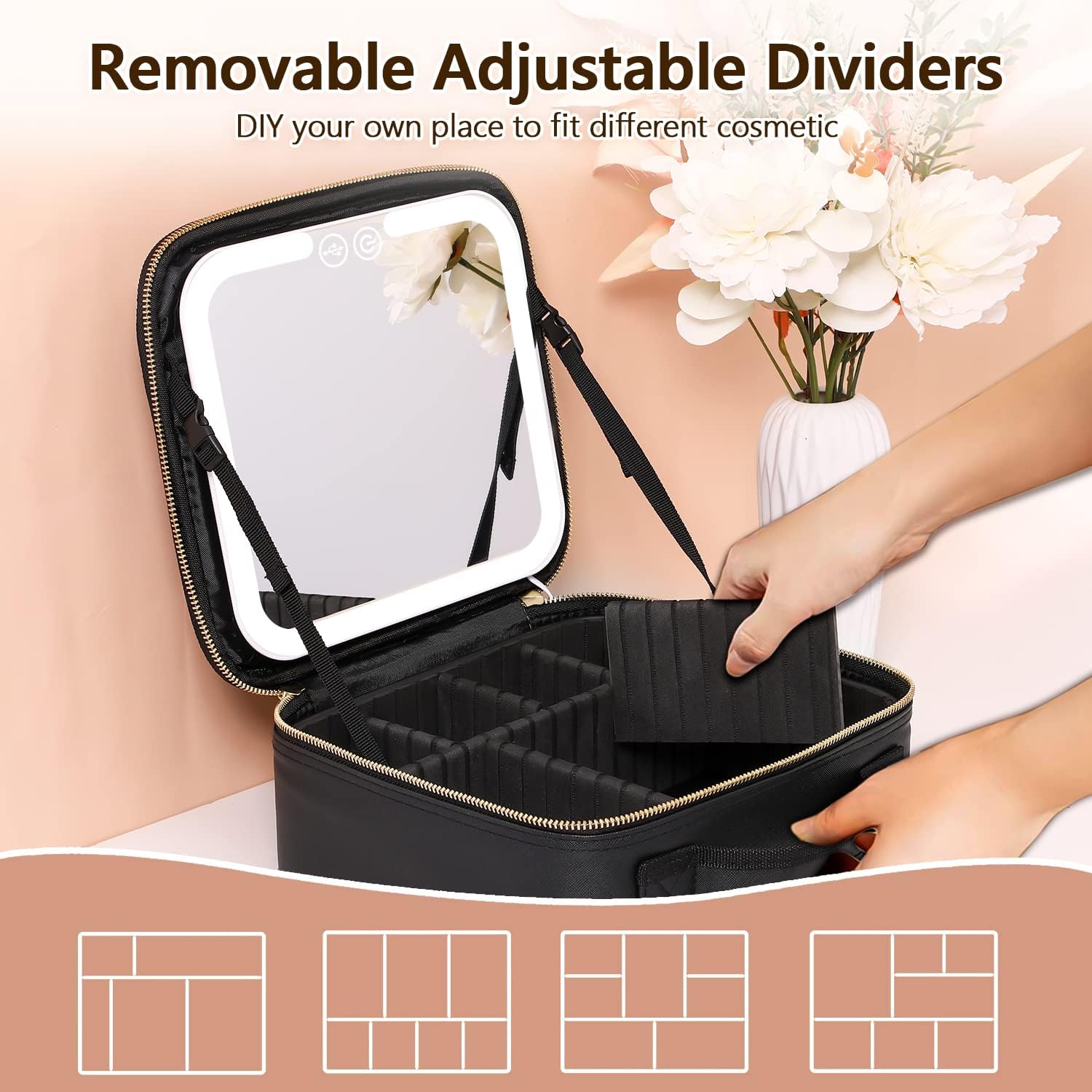 Makeup Bag with Mirror and Lights-CQA9417465332008-564575 CQA9417465332008