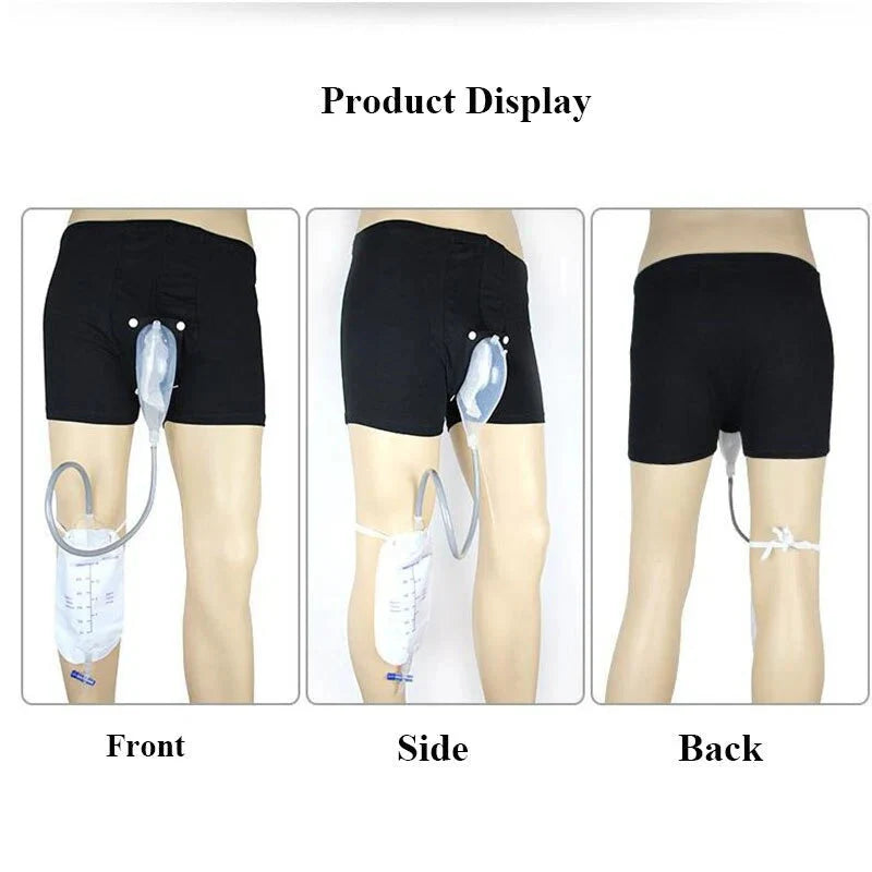 Male Urinal Bag Pee Holder – Reusable Silicone Walking Urinary Panties With Catheter-564575 