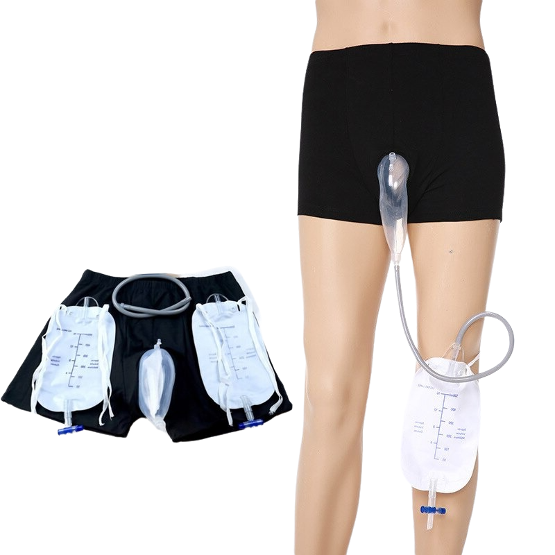 Male Urinal Bag Pee Holder – Reusable Silicone Walking Urinary Panties With Catheter-564575 