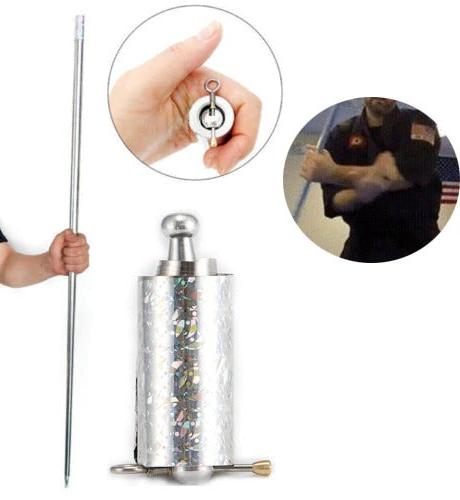 Martial Arts Pocket Staff - High Quality Stainless Steel Silver-CQA9417463660840-564575 CQA9417463660840
