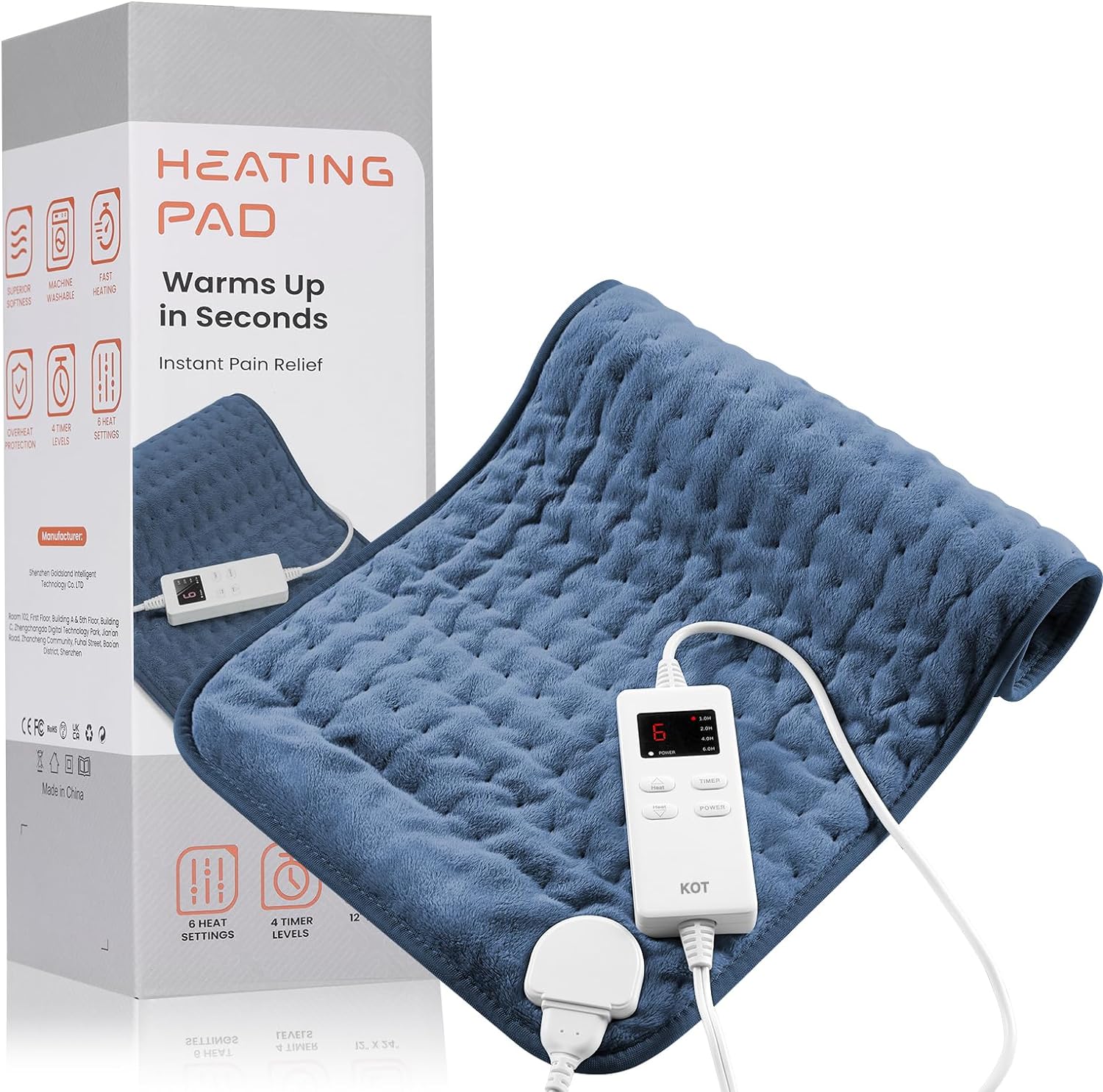 Massaging Heating Pad For Back Pain-CQA9417464480040-564575 CQA9417464480040