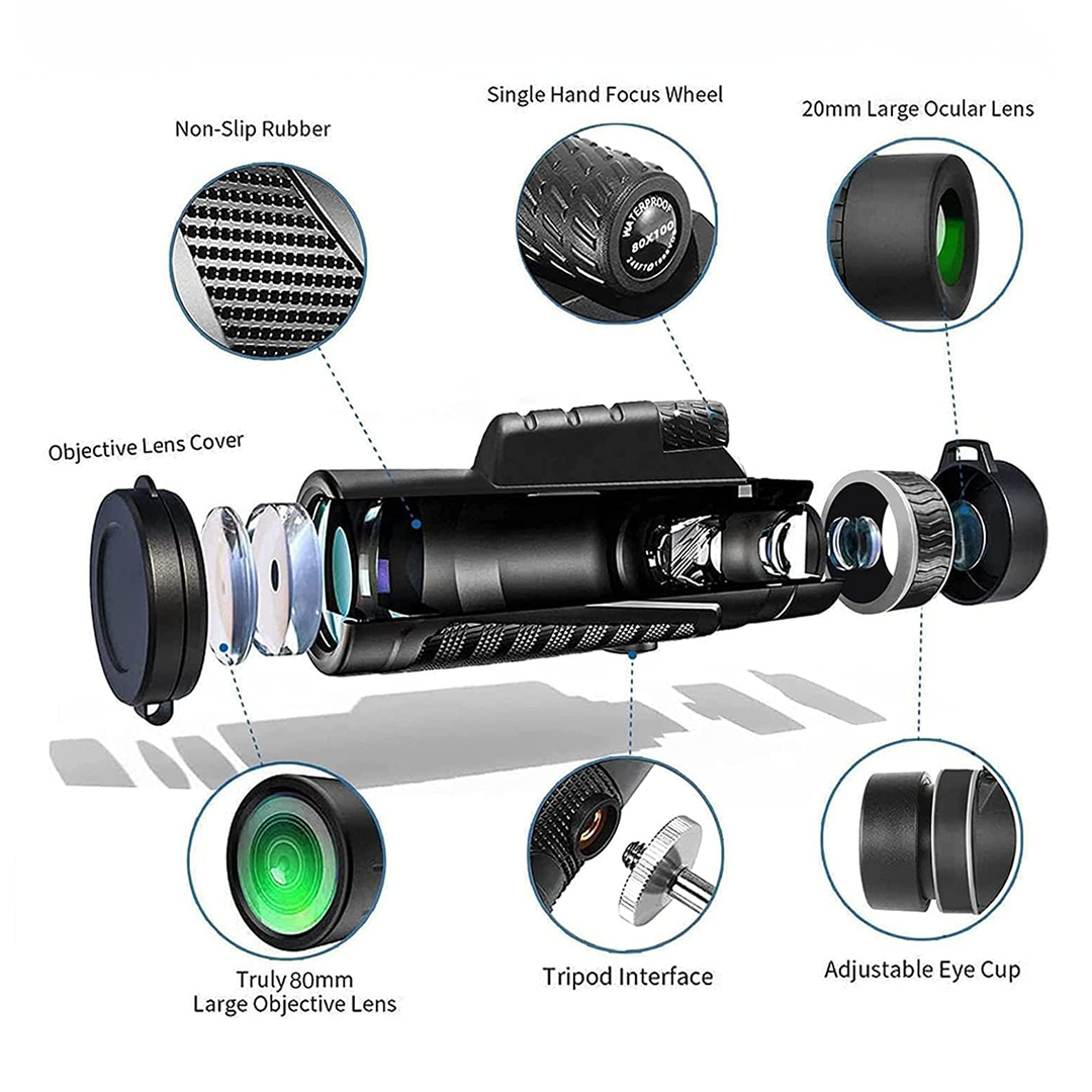 Military Grade Monocular Telescope-Donrams- 67650067654545